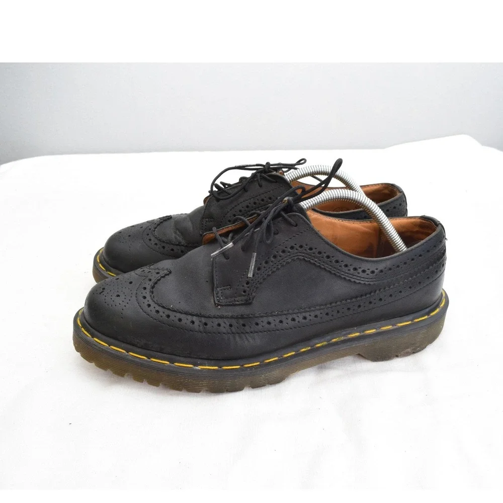 Dr. Martens 3989 Wingtip Brogues 11 Black Leather Oxford Mens Shoes 3989/59